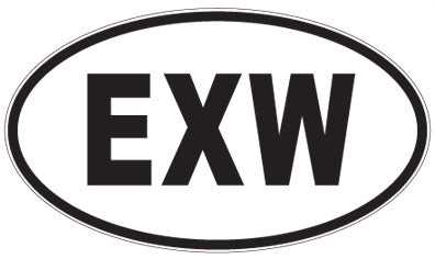 EXW - 3 Letter Initials Oval Magnet
