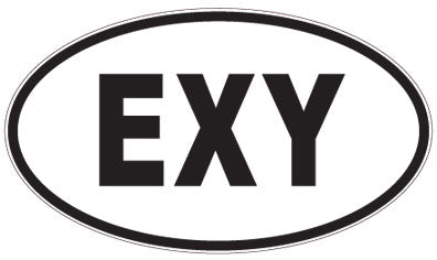 EXY - 3 Letter Initials Oval Magnet