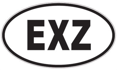 EXZ - 3 Letter Initials Oval Magnet