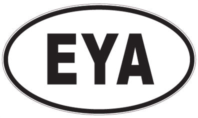 EYA - 3 Letter Initials Oval Sticker