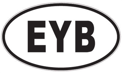 EYB - 3 Letter Initials Oval Magnet