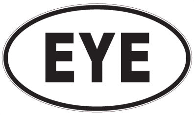 EYE - 3 Letter Initials Oval Magnet