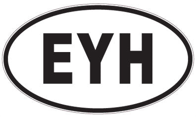 EYH - 3 Letter Initials Oval Sticker