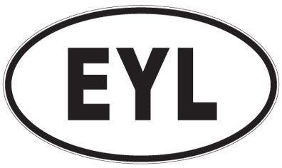 EYL - 3 Letter Initials Oval Magnet