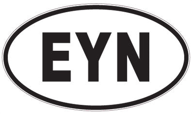 EYN - 3 Letter Initials Oval Magnet