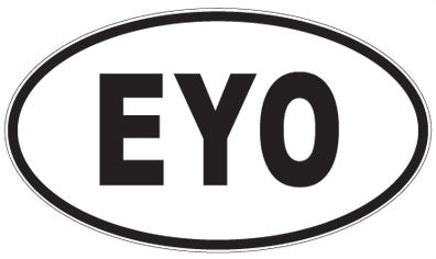 EYO - 3 Letter Initials Oval Magnet