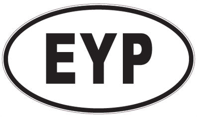 EYP - 3 Letter Initials Oval Magnet