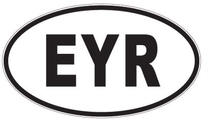 EYR - 3 Letter Initials Oval Magnet