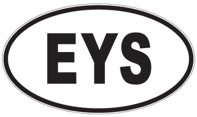 EYS - 3 Letter Initials Oval Magnet