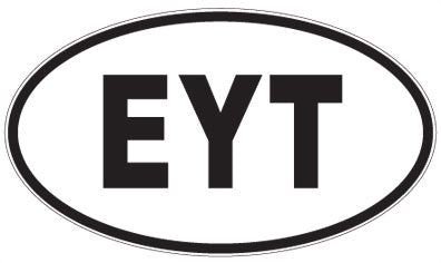 EYT - 3 Letter Initials Oval Magnet