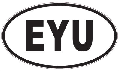 EYU - 3 Letter Initials Oval Magnet