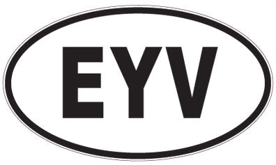 EYV - 3 Letter Initials Oval Magnet