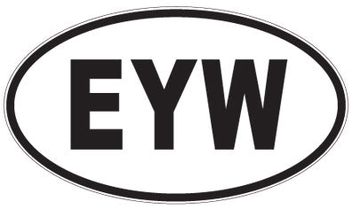 EYW - 3 Letter Initials Oval Magnet