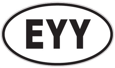 EYY - 3 Letter Initials Oval Magnet