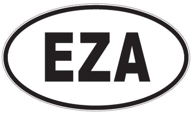 EZA - 3 Letter Initials Oval Magnet