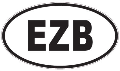 EZB - 3 Letter Initials Oval Magnet