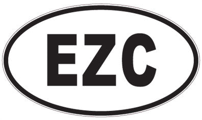 EZC - 3 Letter Initials Oval Magnet