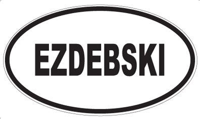 EZDEBSKI - Oval Sticker