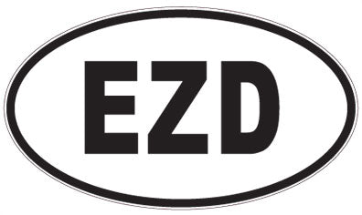 EZD - 3 Letter Initials Oval Magnet