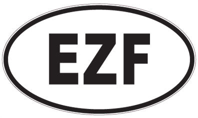 EZF - 3 Letter Initials Oval Magnet