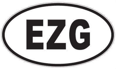 EZG - 3 Letter Initials Oval Magnet