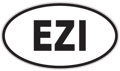 EZI - 3 Letter Initials Oval Magnet