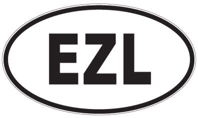 EZL - 3 Letter Initials Oval Magnet