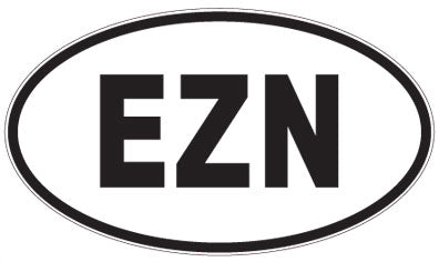 EZN - 3 Letter Initials Oval Magnet