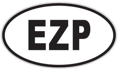EZP - 3 Letter Initials Oval Magnet