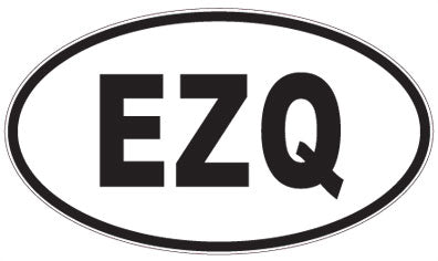 EZQ - 3 Letter Initials Oval Magnet