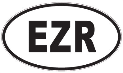 EZR - 3 Letter Initials Oval Magnet