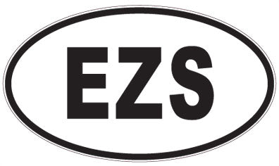 EZS - 3 Letter Initials Oval Magnet