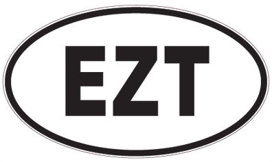 EZT - 3 Letter Initials Oval Magnet