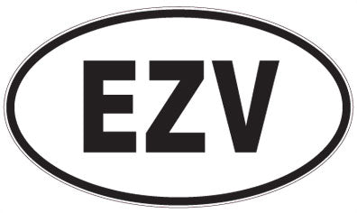EZV - 3 Letter Initials Oval Magnet