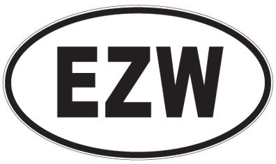 EZW - 3 Letter Initials Oval Magnet