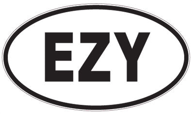 EZY - 3 Letter Initials Oval Magnet