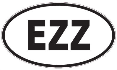 EZZ - 3 Letter Initials Oval Magnet