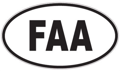 FAA - 3 Letter Initials Oval Magnet