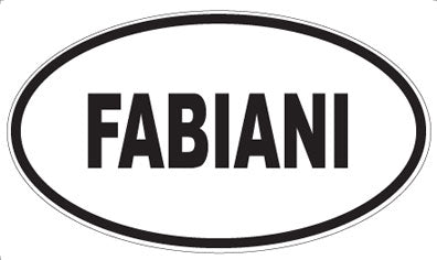 FABIANI - Oval Sticker