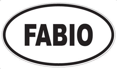 FABIO - Oval Sticker