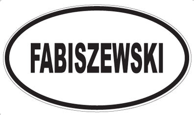 FABISZEWSKI - Oval Magnet