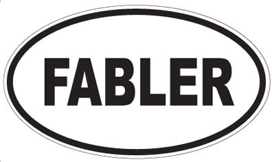 FABLER - Oval Sticker