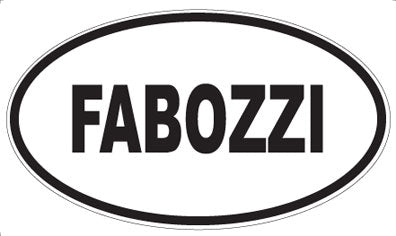 FABOZZI - Oval Sticker