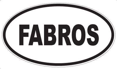 FABROS - Oval Sticker
