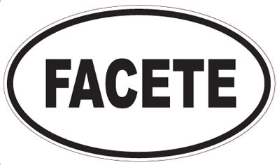 FACETE - Oval Sticker