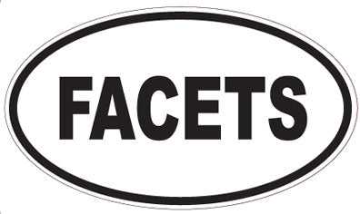 FACETS - Oval Sticker