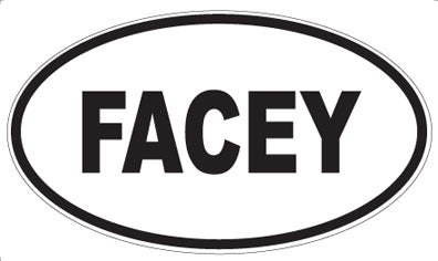 FACEY - Oval Sticker