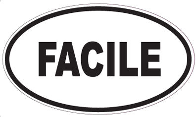 FACILE - Oval Sticker