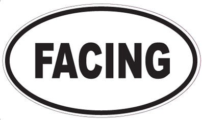 FACING - Oval Sticker