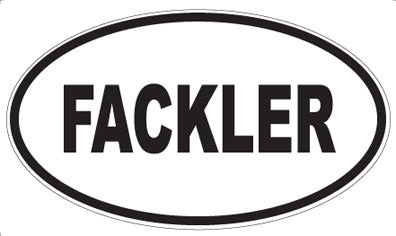 FACKLER - Oval Sticker